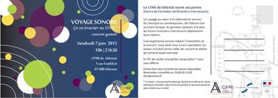 Concert 7 juin cfmi Sélestat